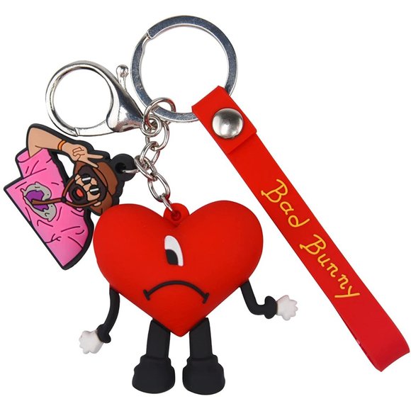 Bad Bunny Heart Keychain, Un Verano Sin Ti - Picture 4 of 5